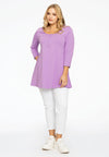 Tunic flare fit buttons COTTON - light purple - #2
