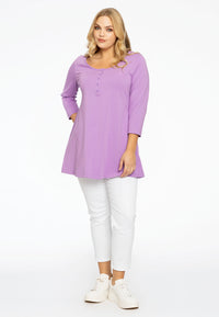 Tunic flare fit buttons COTTON - light purple - #2
