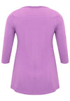 Tunic flare fit buttons COTTON - light purple - #5