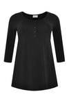 Tunic flare fit buttons COTTON - black - #4
