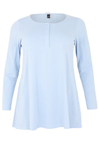 Tunic flare buttons COTTON - light blue - #4