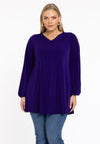 Tunic wide bottom V-neck Dolce - purple