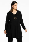 Tunic wide bottom DIAGONAL - black