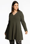 Tunic wide bottom DIAGONAL - green - #1