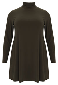 Tunic with col wide bottom - dark green - #4