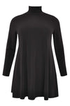 Tunic with col wide bottom - black - #4