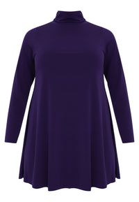 Tunic with col wide bottom - purple - #4