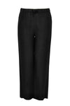 Trousers waist cord LINEN - black - #4