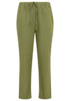 Trousers waist cord LINEN - green - #3