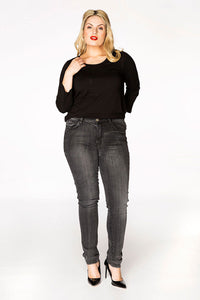 Black washed jeans DENIM - black - #1