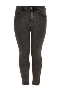 Jeans 7/8 leg zipper - grey - #5