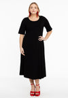 Robe long avec manches courtes COTTONMaxi dress A-line COTTON - black - #2