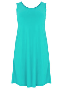 Dress sleeveless wide DOLCE - turquoise - #4