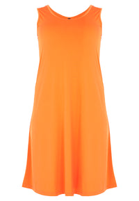 Dress sleeveless wide DOLCE - orange - #4