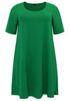 Dress A-line COTTON - green - #3