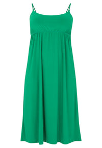 Dress spaghetti elastic waist DOLCE - green - #1