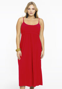 Dress spaghetti elastic waist DOLCE - red - #1