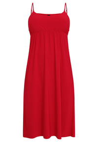 Dress spaghetti elastic waist DOLCE - red - #3