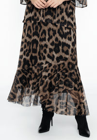 Skirt frill LEOPARD - brown - #1