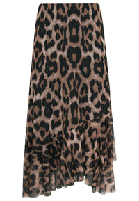 Skirt frill LEOPARD - brown - #4