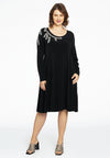 Robe a-ligne avec strass dolce - Noir
