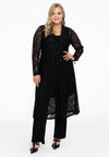 Dress long buttoned LACE - black