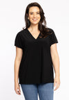 Shirt central pleat DOLCE - black