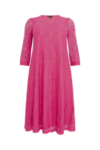 Dress A-line LACE - pink - #4