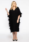 Kaftan Feathers DOLCE - black