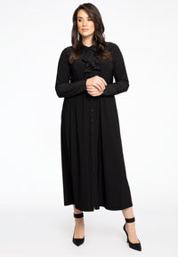 Blouse dress A-line Frilled DOLCE - black - #1