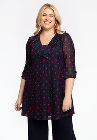 Tunic Wide Bottom Dots - blue - #2