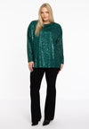 Tunic square paillette - green