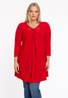 Tunic Wide Bottom Draped Neck DOLCE - red