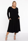 Jurk swing met stenen dolce - Zwart