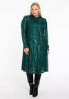Dress blouse paillettes - green