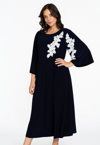Dress A-line flower lace DOLCE - blue - #2