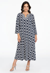 Dress V-neck COLLIER - blue - #1
