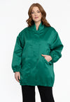 Bomber long SATIN - green