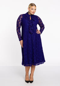 Dress A-line volants LACE - purple - #2