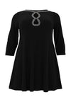 Tunic wide bottom beads DOLCE - black - #3