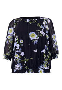 Tunic smocked cuffs BLUETT - black - #4