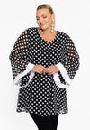 Tunic wide bottom DOTS - black - #1