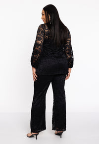 Tunic puff sleeve LACE - black - #3