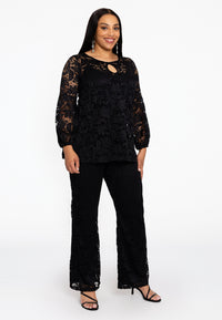 Trousers bootcut LACE - black - #1