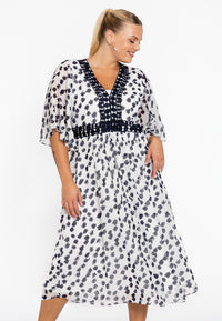 Robe avec dentelle PEGGYDress lace PEGGY - ecru - #1