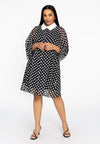 Dress swing DOTS - black