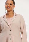 Jacket peplum ECO VERO - light brown - #4