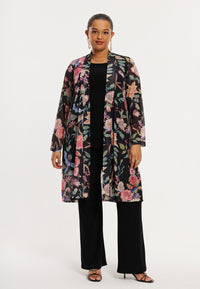 Cardigan ORIENTAL FLOWER - black - #2