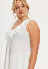 Singlet flare ruffles R DOLCE - ecru - #1