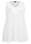 Singlet flare ruffles R DOLCE - ecru - #4